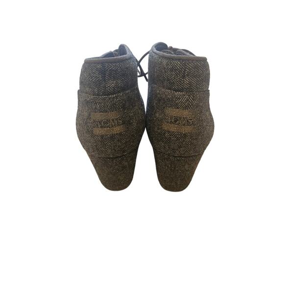 TOMS Desert Wedge Lace-Up Booties Womens Size 8.5 Gray - Picture 4 of 7